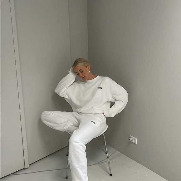 ADANOLA White Straight Leg Sweatpants - Picture 3 of 16
